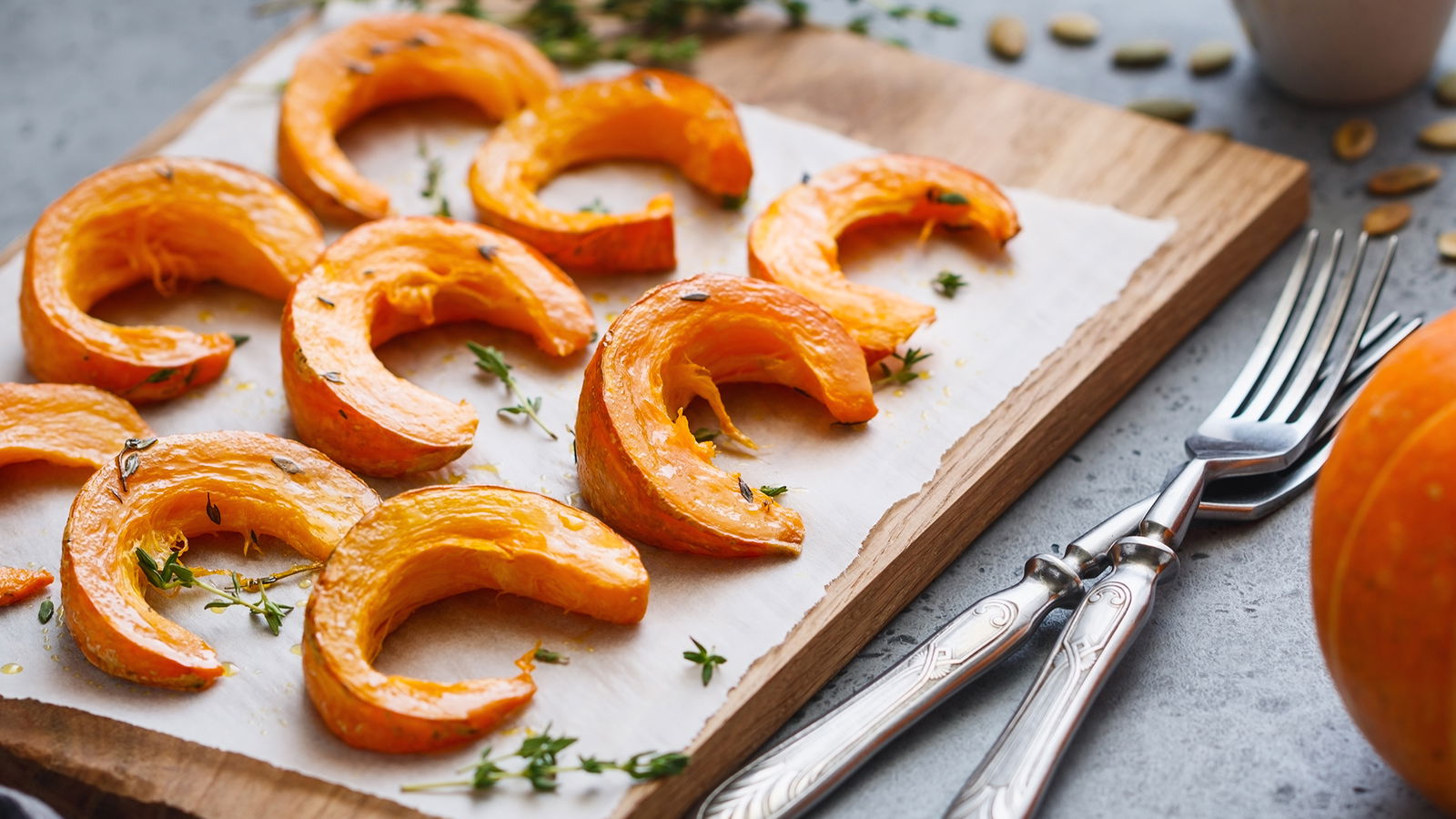 Kürbisrezepte gegrillte Kürbisspalten