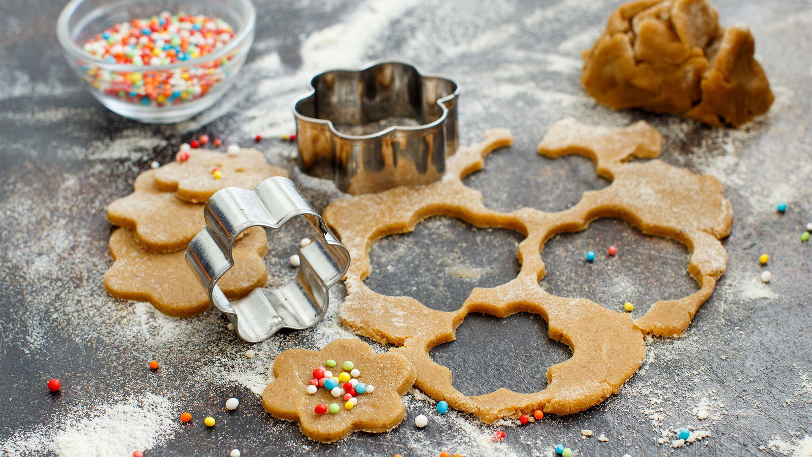 klassische Mürbeteig Plätzchen