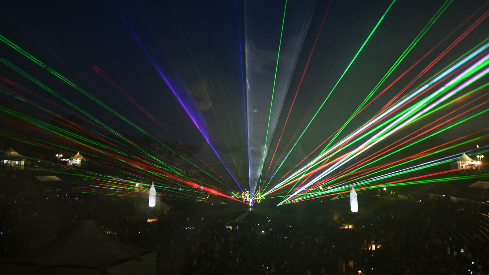 Die Lasershow am Ende des Abends