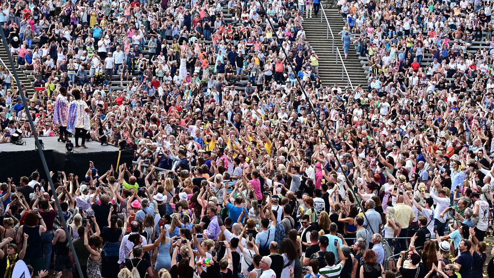 The Weather Girls machen Stimmung