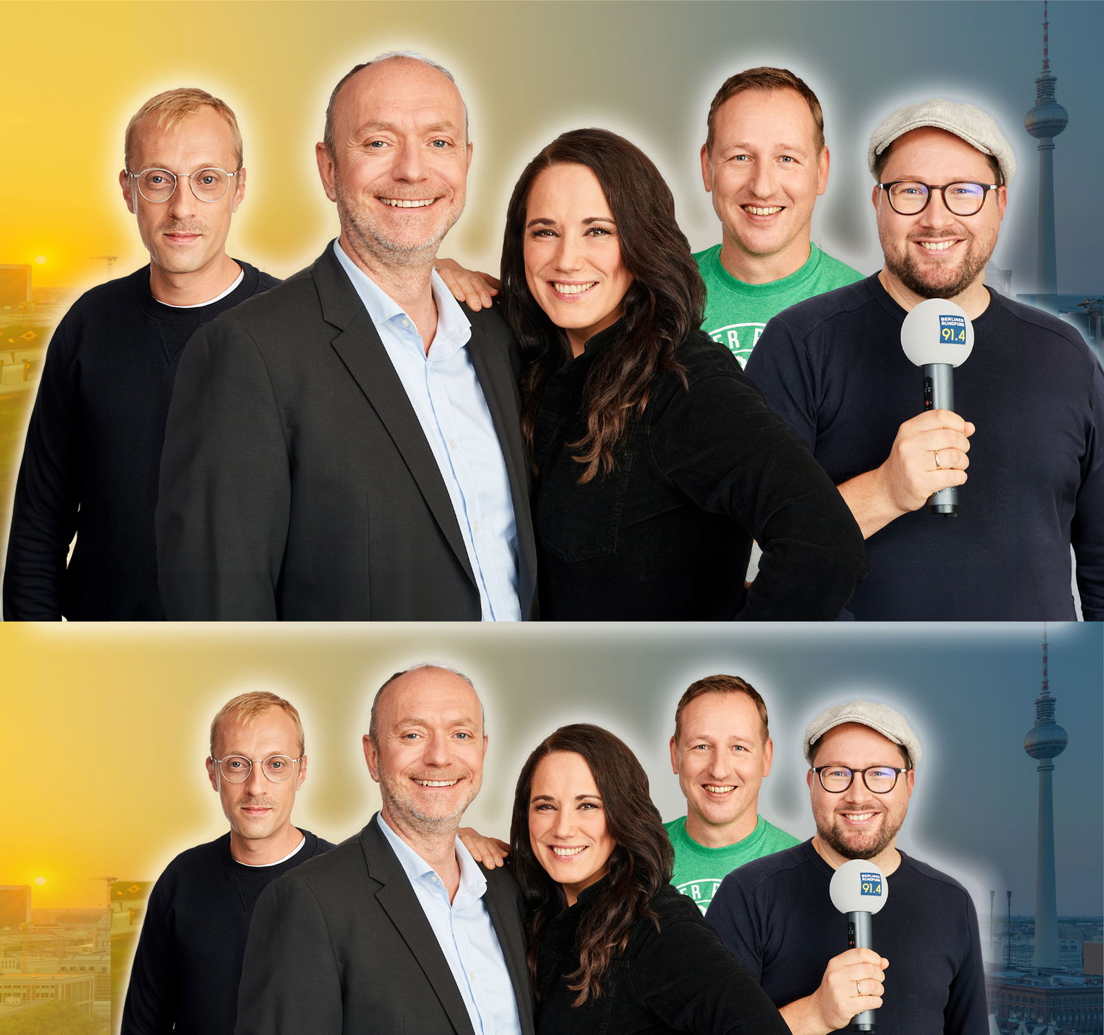 Simone Panteleit und Team vom Berliner Rundfunk 91.4 Radiosender
