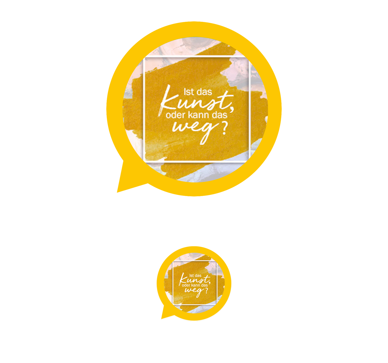 Ist das Kunst Podcast gelbe blase header