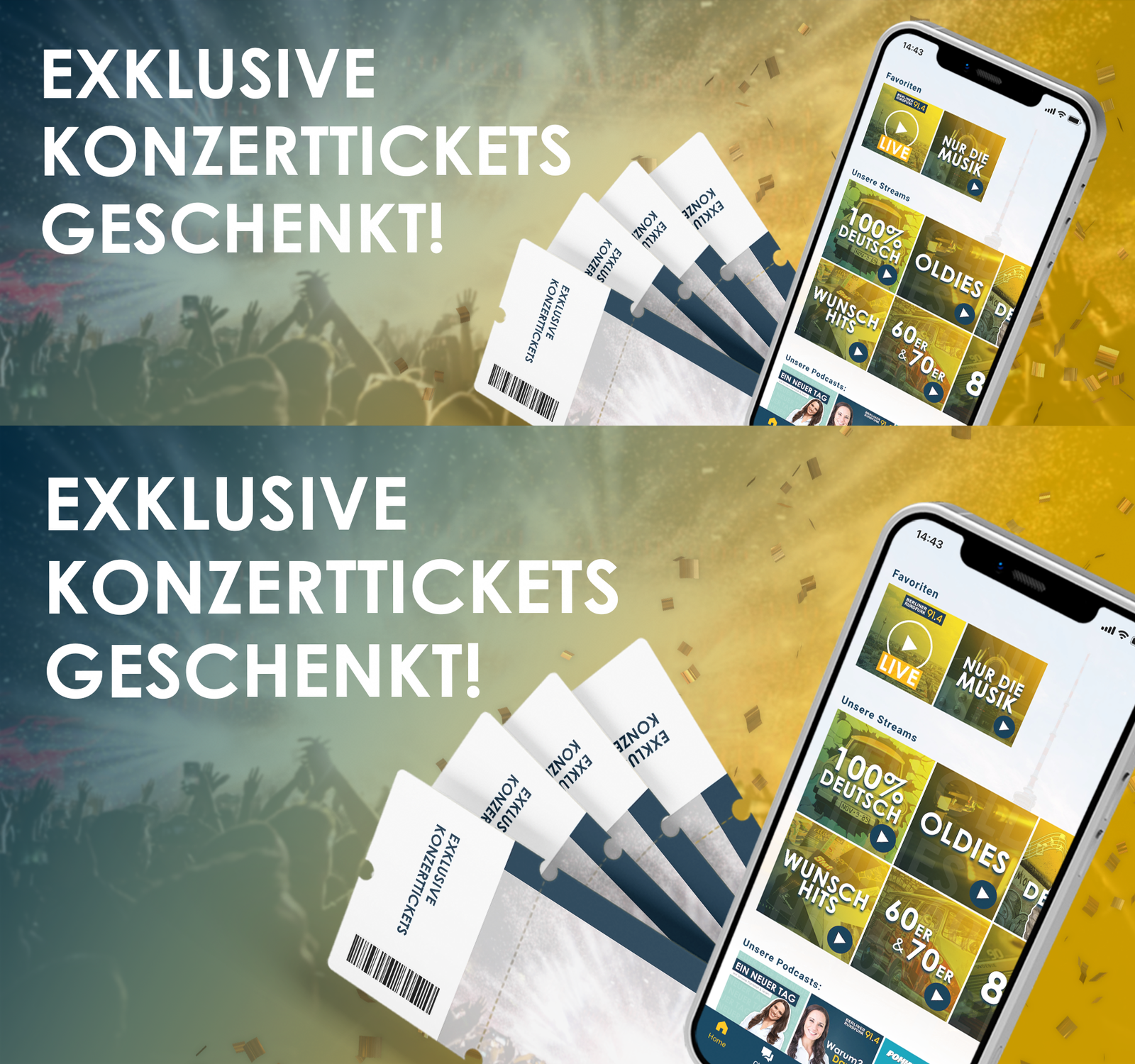 BRF App Konzert Tickets gewinnen