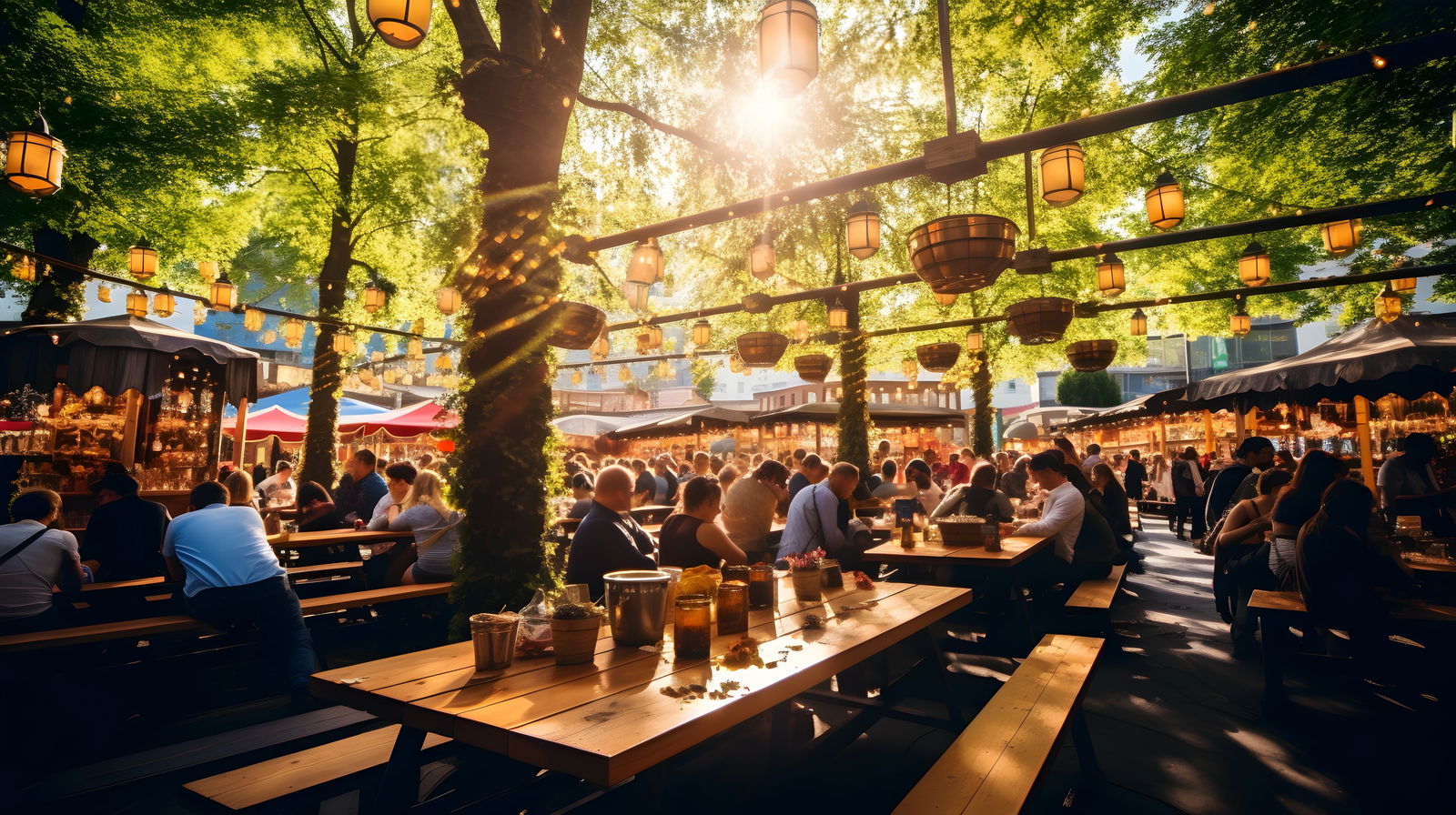 Frühlingswochenende in Berlin Biergarten 