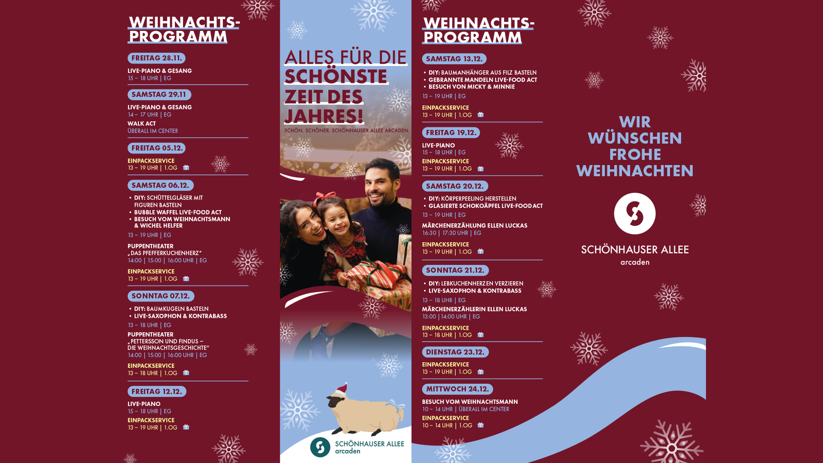 Weihnachtsprogramm Schönhauser Allee Arcaden 