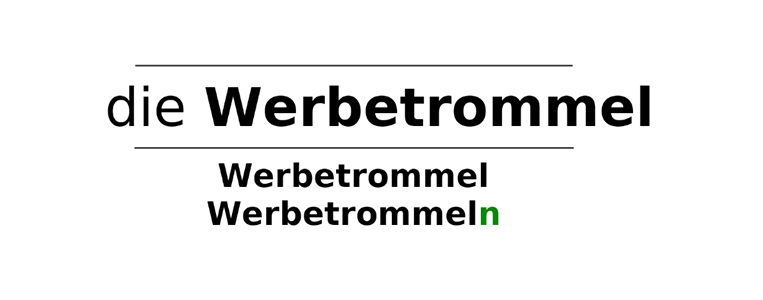 Warum.Darum.Werbetrommel